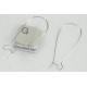 Large Kidney Wires, 38mm, NF silver plate, per pair