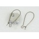 Budget Medium Kidney Wire, 33mm, NF antiqued bronze plate, pair