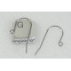 Earring hook, Large, stainless steel, pair