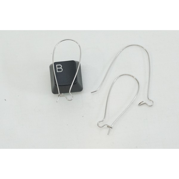Stainless Steel Kidney Wire, XL 38mm, 304 stainless steel, per pair