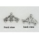 Budget Filigree Chandelier, Triangle, Three Loops, antiqued silver