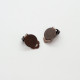 Clip-on earring fitting, with 12mm pad, antique copper plate, pair