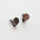 Clip-on earring fitting, with 12mm pad, antique copper plate, pair