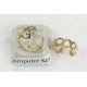 Brass Ear Cuffs, Clip Wrap, Star Heart Hollow 11mm Dia, Each