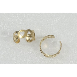 Brass Ear Cuffs, Clip Wrap, Star Heart Hollow 11mm Dia, Each