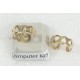 Brass Ear Cuffs, Clip Wrap, Star Heart Hollow 11mm Dia, Each