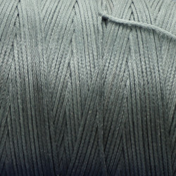 Waxed Polyester Cord, woven, Grey, per roll