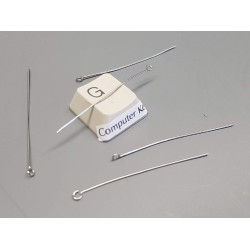 Eye Pin, 40 x 0.5mm, Thin, 04 stainless steel, per 100