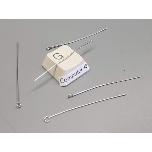 Eye Pin, 40 x 0.5mm, Thin, 04 stainless steel, per 100