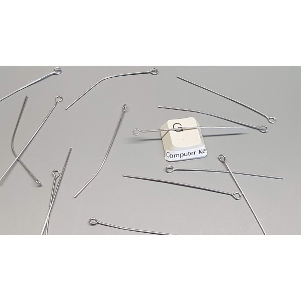 Eye Pin, 50mm x 0.7mm, 304 stainless steel, per 100