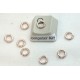 Jump rings, round, 6x0.9mm, rose gold plate, per 100