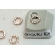 Jump rings, round, 6x0.9mm, rose gold plate, per 100