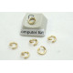 Jump rings, round, 6mm OD, 1mm wire, 304 stainless steel, gold plate, per 50