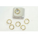 Jump rings, round, 8mm OD, 1.0mm wire, 304 stainless steel, gilt plate, per 100