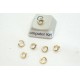 Jump rings, round, 5mm OD, 1mm wire, stainless steel, gold plate, per 50