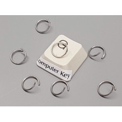 Jump rings, round, 8mm OD, 0.7mm wire, 304 stainless steel, per 100