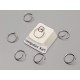 Jump rings, round, 8mm OD, 0.7mm wire, 304 stainless steel, per 100