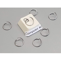 Jump rings, round, 8mm OD, 0.7mm wire, 304 stainless steel, per 100