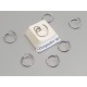 Jump rings, round, 8mm OD, 0.7mm wire, 304 stainless steel, per 100