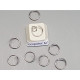 Jump rings, round, 9mm OD, 0.7mm wire, 304 stainless steel, per 100
