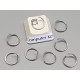 Jump rings, round, 9mm OD, 0.7mm wire, 304 stainless steel, per 100