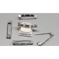 Brooch Back, 316 stainless steel, hook catch, 25mm (1 inch) 
