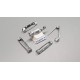 Brooch Back, 316 stainless steel, hook catch, 25mm (1 inch) 