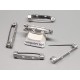Brooch Back, 316 stainless steel, hook catch, 25mm (1 inch) 