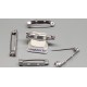 Brooch Back, 316 stainless steel, hook catch, 25mm (1 inch) 
