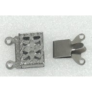 Multi-strand pearl-style clasp, 10mm, 2 strand, 316 stainless steel