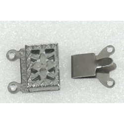 Multi-strand pearl-style clasp, 10mm, 2 strand, 316 stainless steel