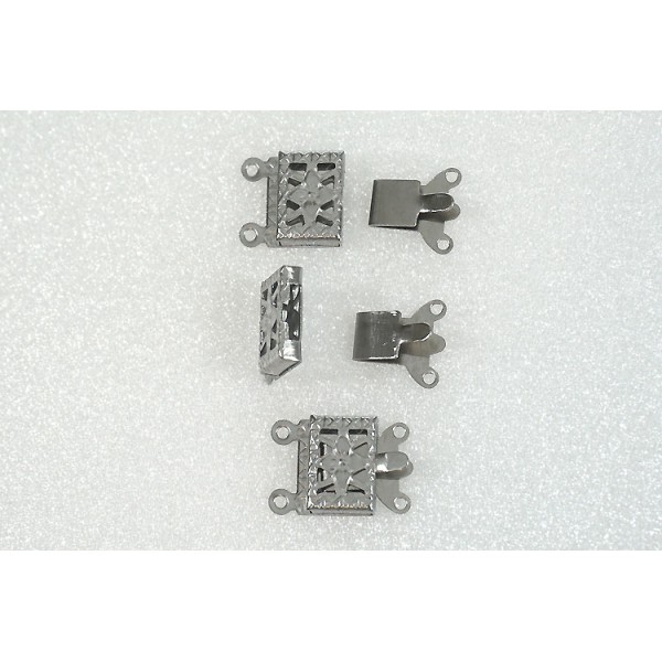 Multi-strand pearl-style clasp, 10mm, 2 strand, 316 stainless steel