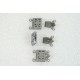 Multi-strand pearl-style clasp, 10mm, 2 strand, 316 stainless steel