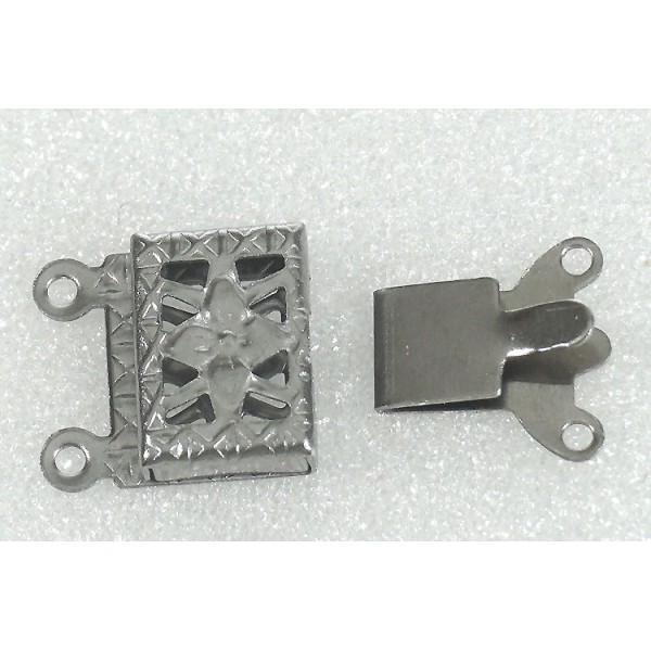 Multi-strand pearl-style clasp, 10mm, 2 strand, 316 stainless steel