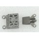 Multi-strand pearl-style clasp, 10mm, 2 strand, 316 stainless steel