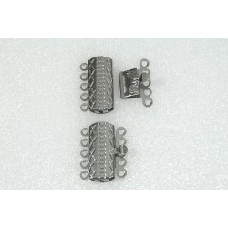 Multi-strand pearl-style clasp, 19mm, 5 strand, 316 stainless steel
