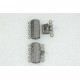 Multi-strand pearl-style clasp, 19mm, 5 strand, 316 stainless steel