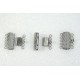 Multi-strand pearl-style clasp, 19mm, 5 strand, 316 stainless steel