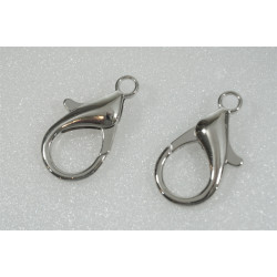 25mm Lobster / Parrot clasp, nickel plated