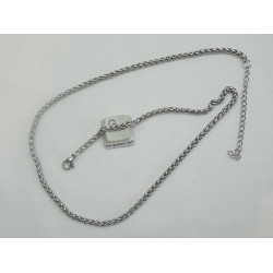 17.5 inch Stainless Steel Wheat Link Chain with extender