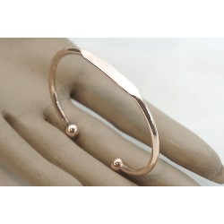 Bangle form, rose gold plate, open