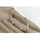 Bangle form, rose gold plate, open
