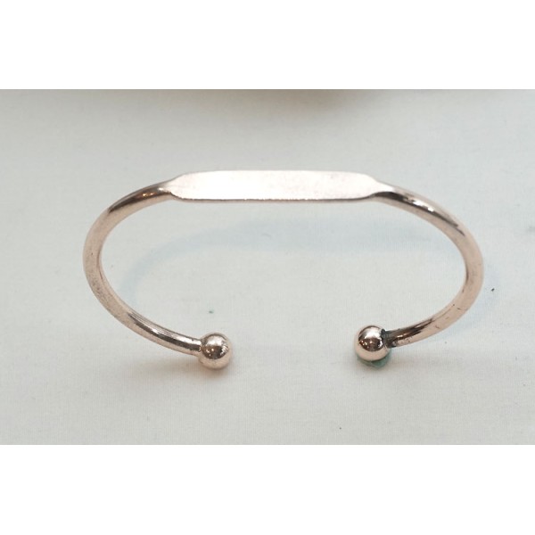 Bangle form, rose gold plate, open