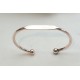 Bangle form, rose gold plate, open