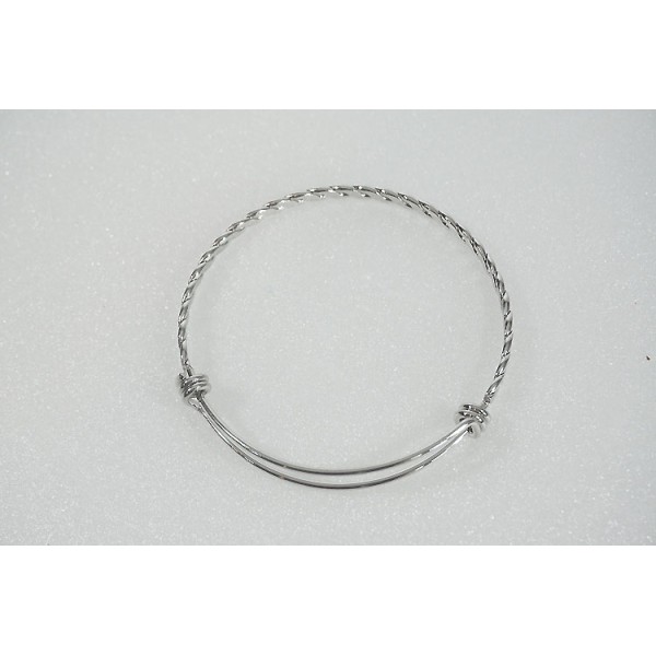 Bangle Wire, adjustable, 316 stainless steel