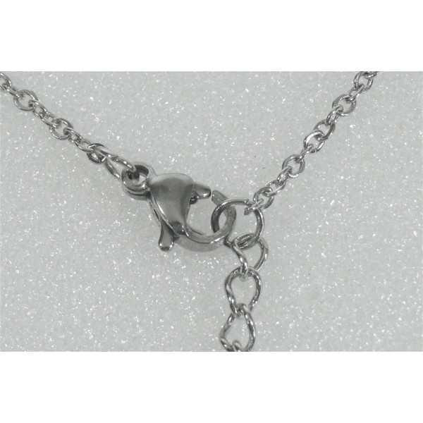 17.5 inch stainless steel fine cable chain with lobster clasp plus 50mm extender chain