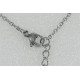 17.5 inch stainless steel fine cable chain with lobster clasp plus 50mm extender chain