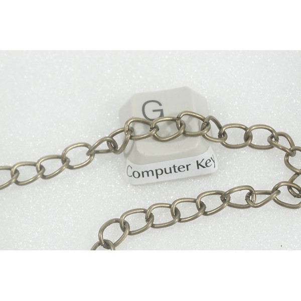 Chain by the metre, Open Curb Chain, 5x7mm, antiqued bronze