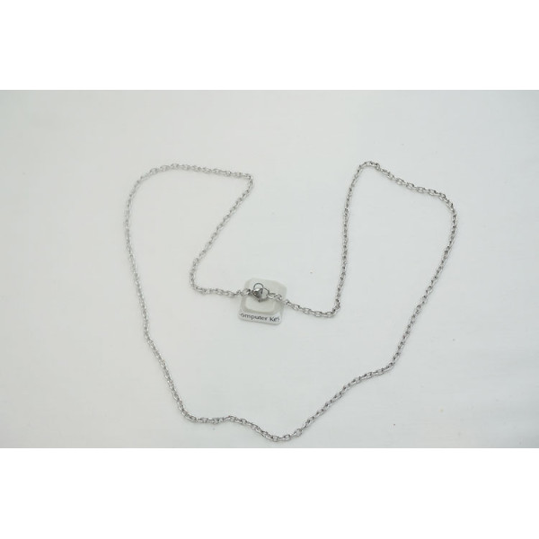 23 inch 304 Stainless Steel Cable chain with parrot clasp