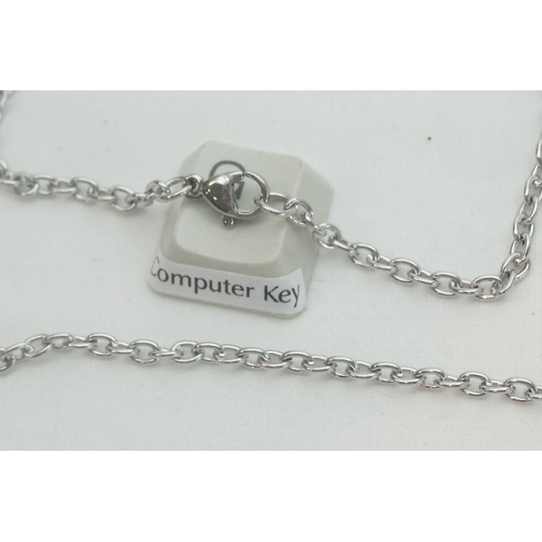 23 inch 304 Stainless Steel Cable chain with parrot clasp